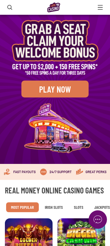 Cafe Casino mobile screenshot