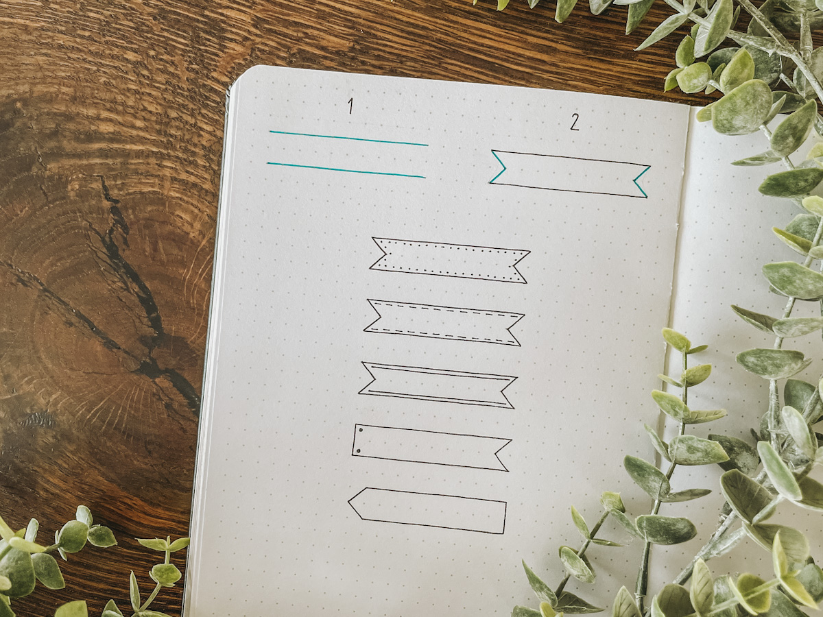 examples of basic bullet journal banners